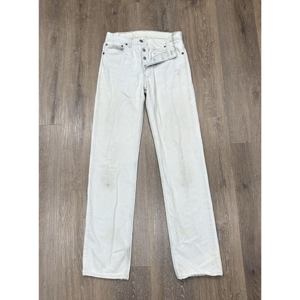 Vintage Levis 501 Jeans 26x32 Made in USA 90s Bleach Wash Distressed (Tag 28X34)